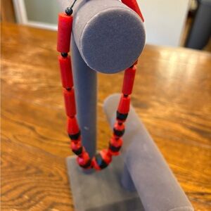 Red and Black Beaded Necklace